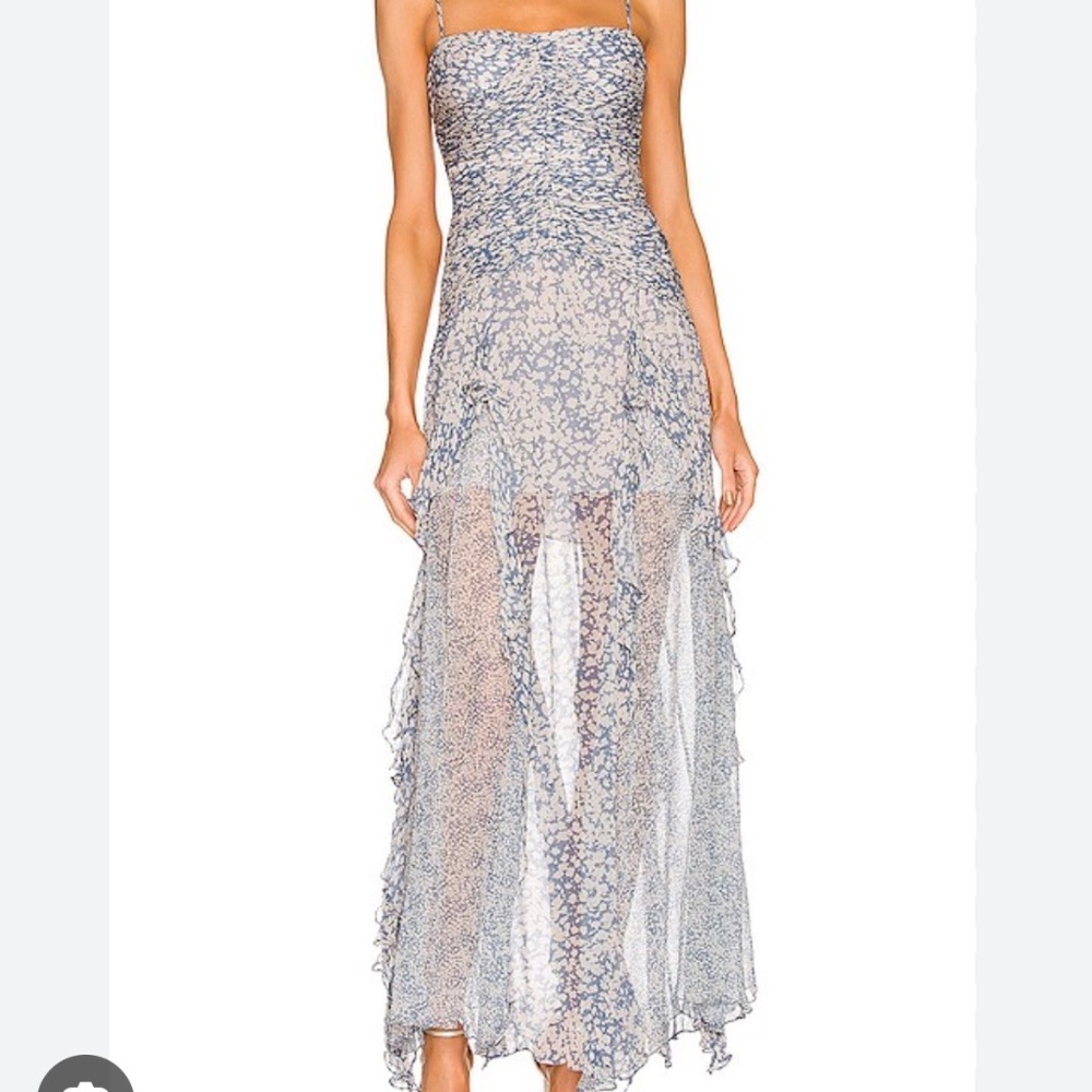 Shona Joy Blue and White Maxi Dress